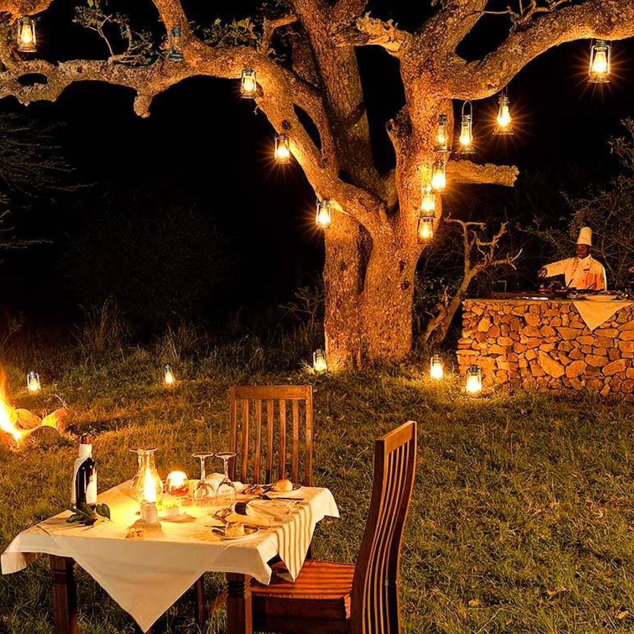 GALLERY Elewana Serengeti Migration Camp dining under the stars