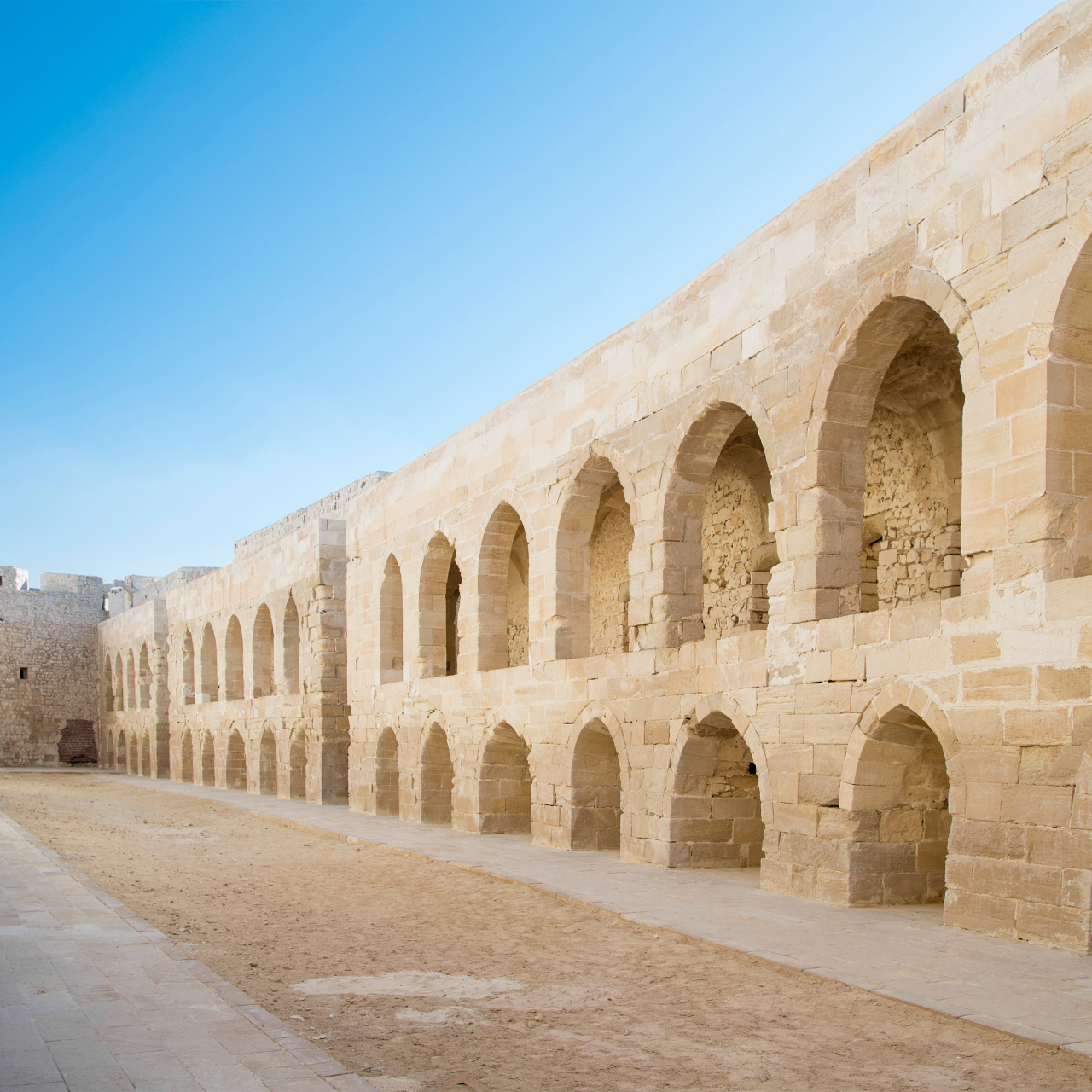 Interior view of the Qaitbay citadel Cavan