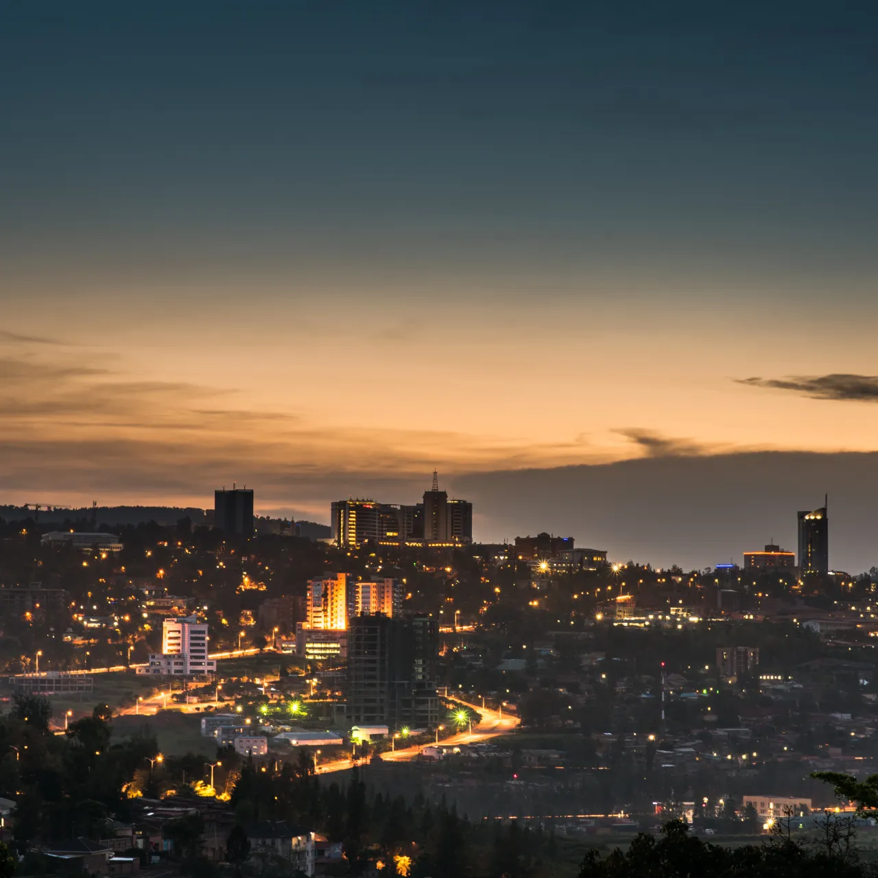 Kigali at dusk