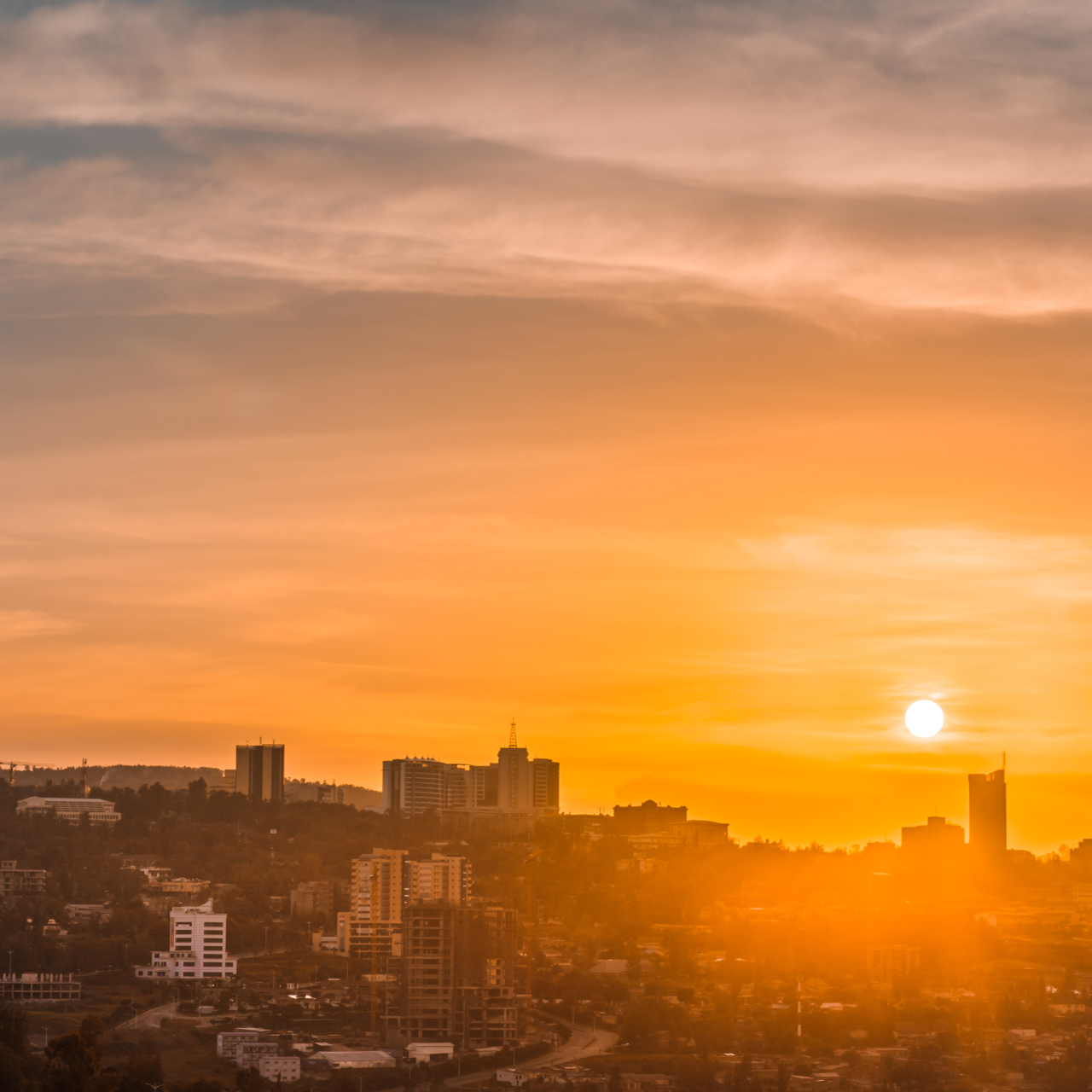 Kigali at sunset