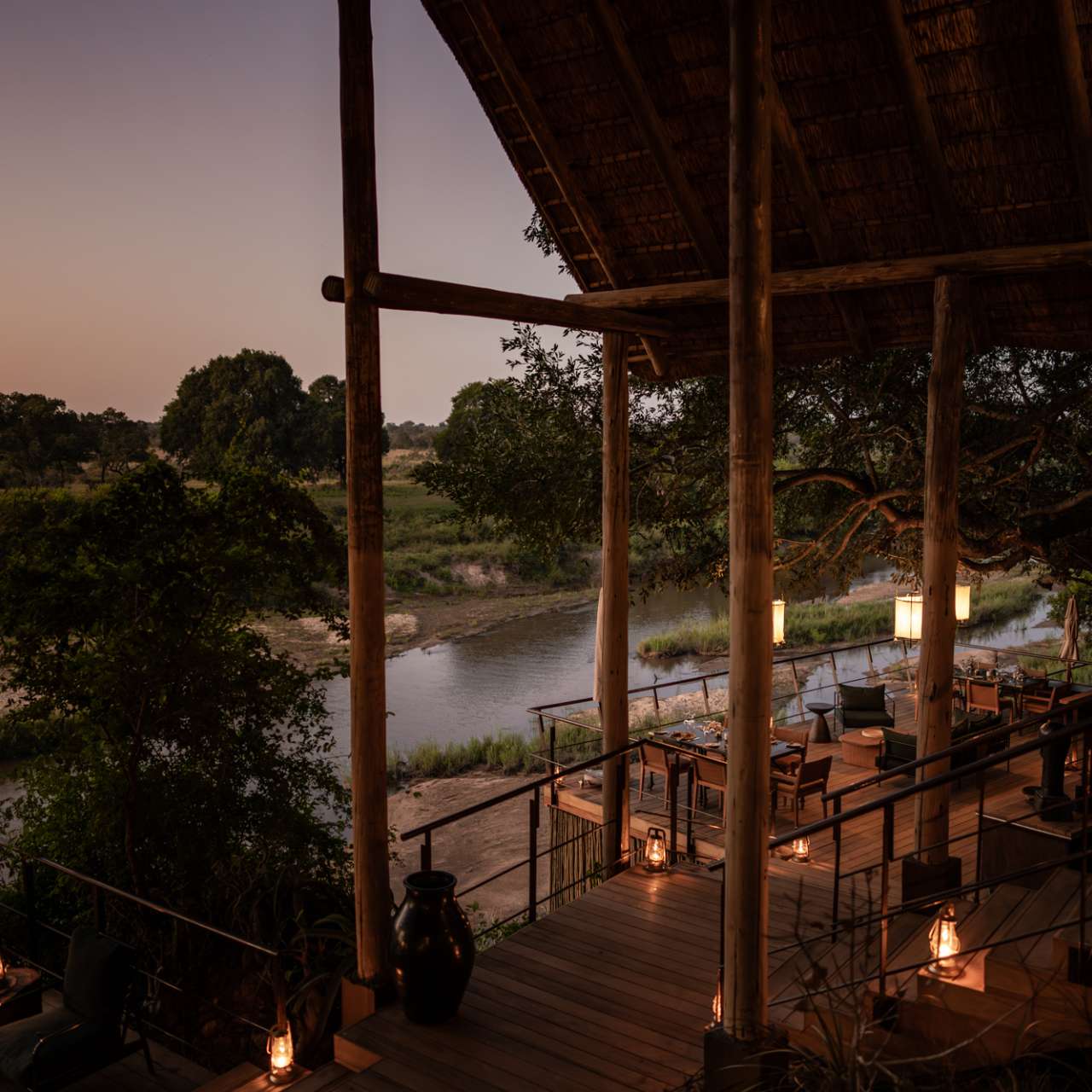 Copy of Singita Ebony Lodge Deck at Sunset Ross Couper