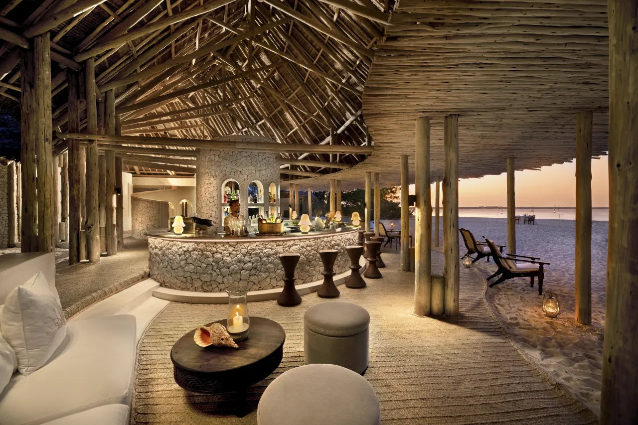 Zanzibar Mnemba Island guest area bar 1