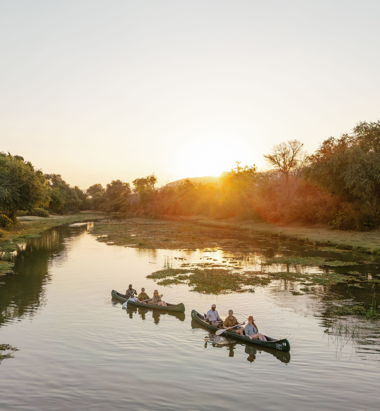Picnicking on islands in the Zambezi