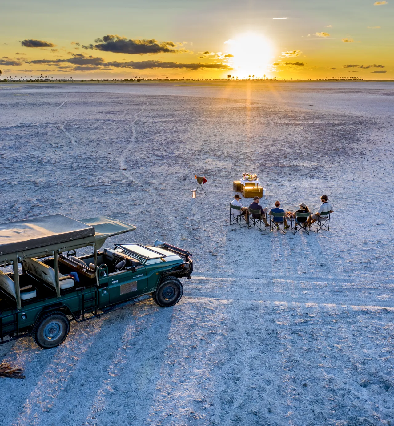 Sleeping under the stars, Makgadikgadi Salt Pans