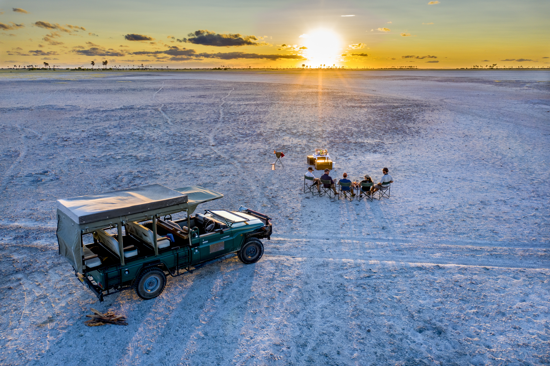 Sleeping under the stars, Makgadikgadi Salt Pans