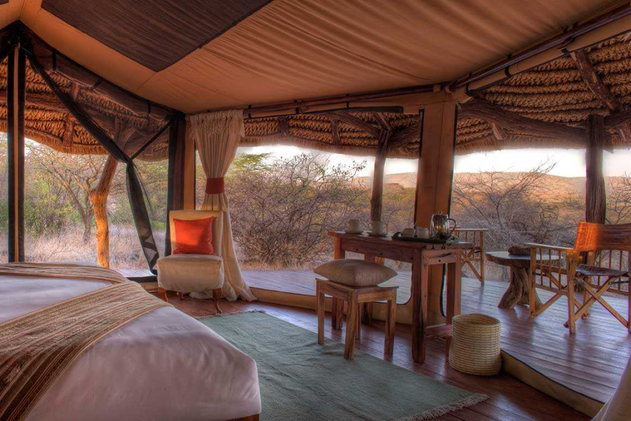 LODGE SHOT Elewana Lewa Safari Camp Tent Interior 2