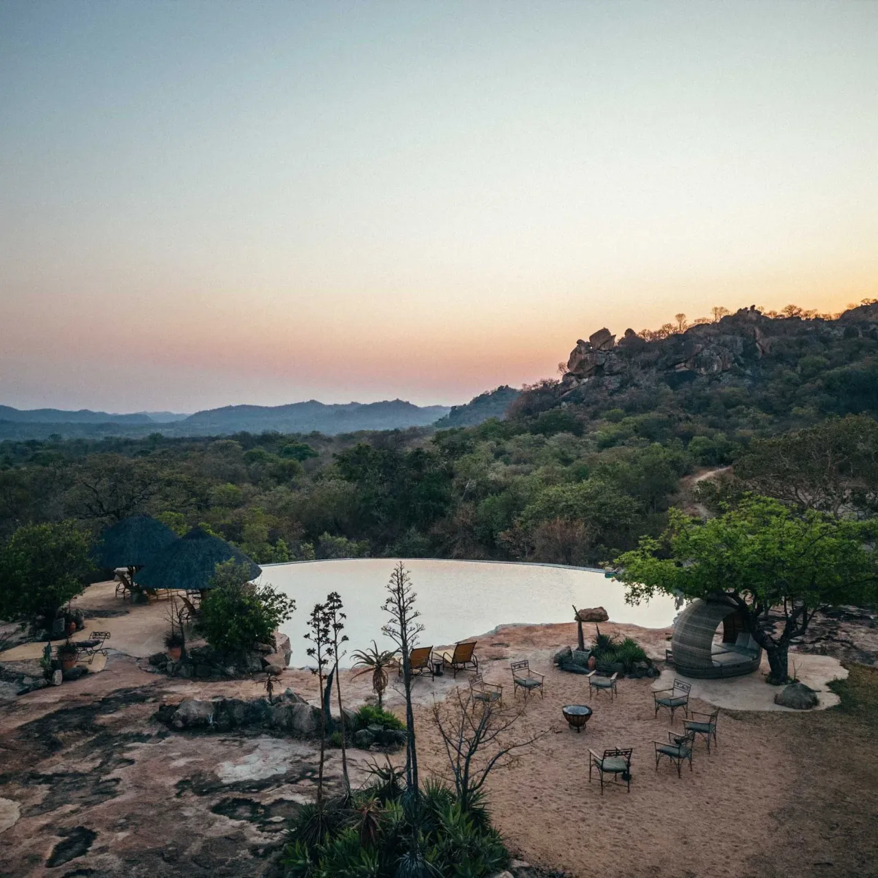 GALLERY sunset view of the pool