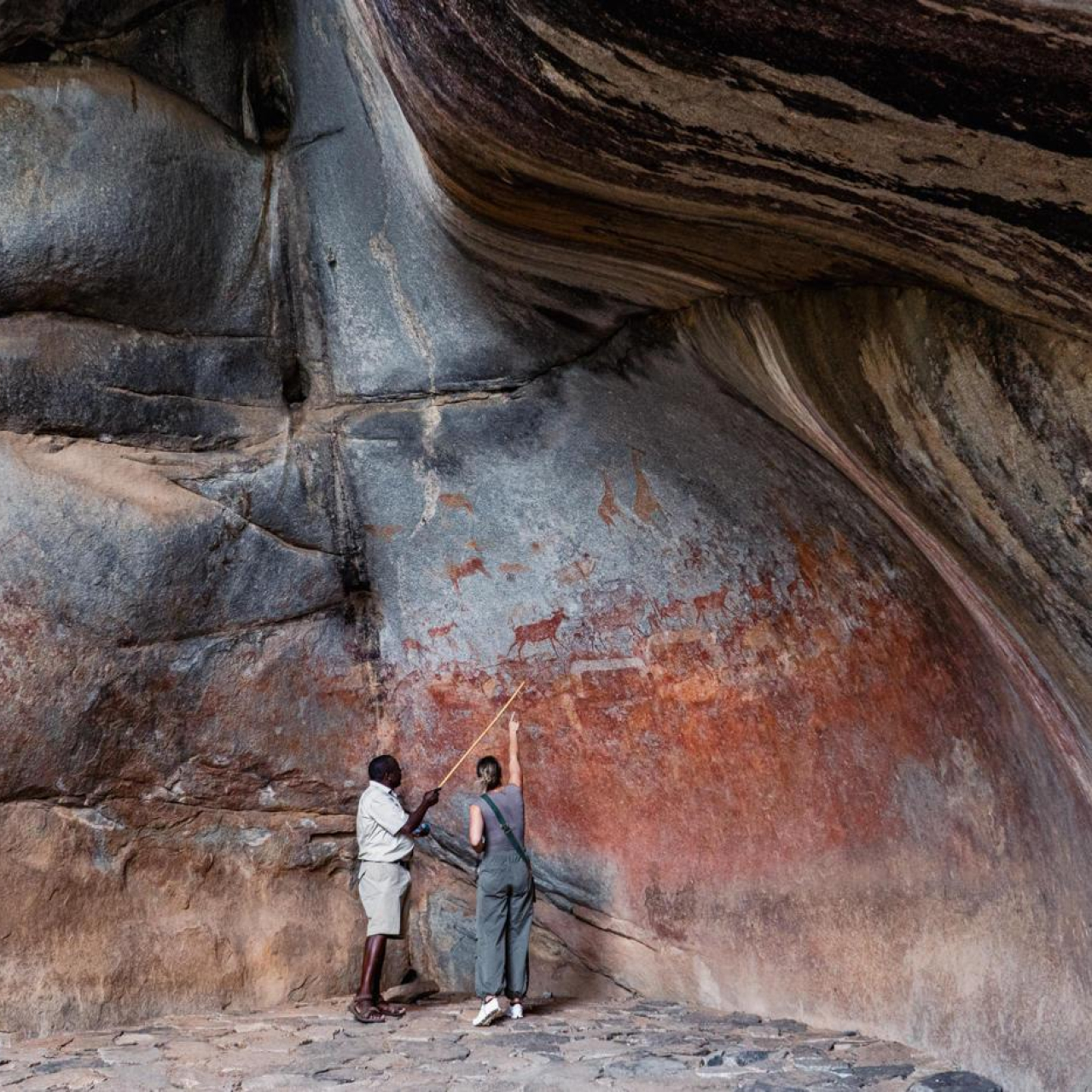 MAIN SHOT San People Cave Paintings