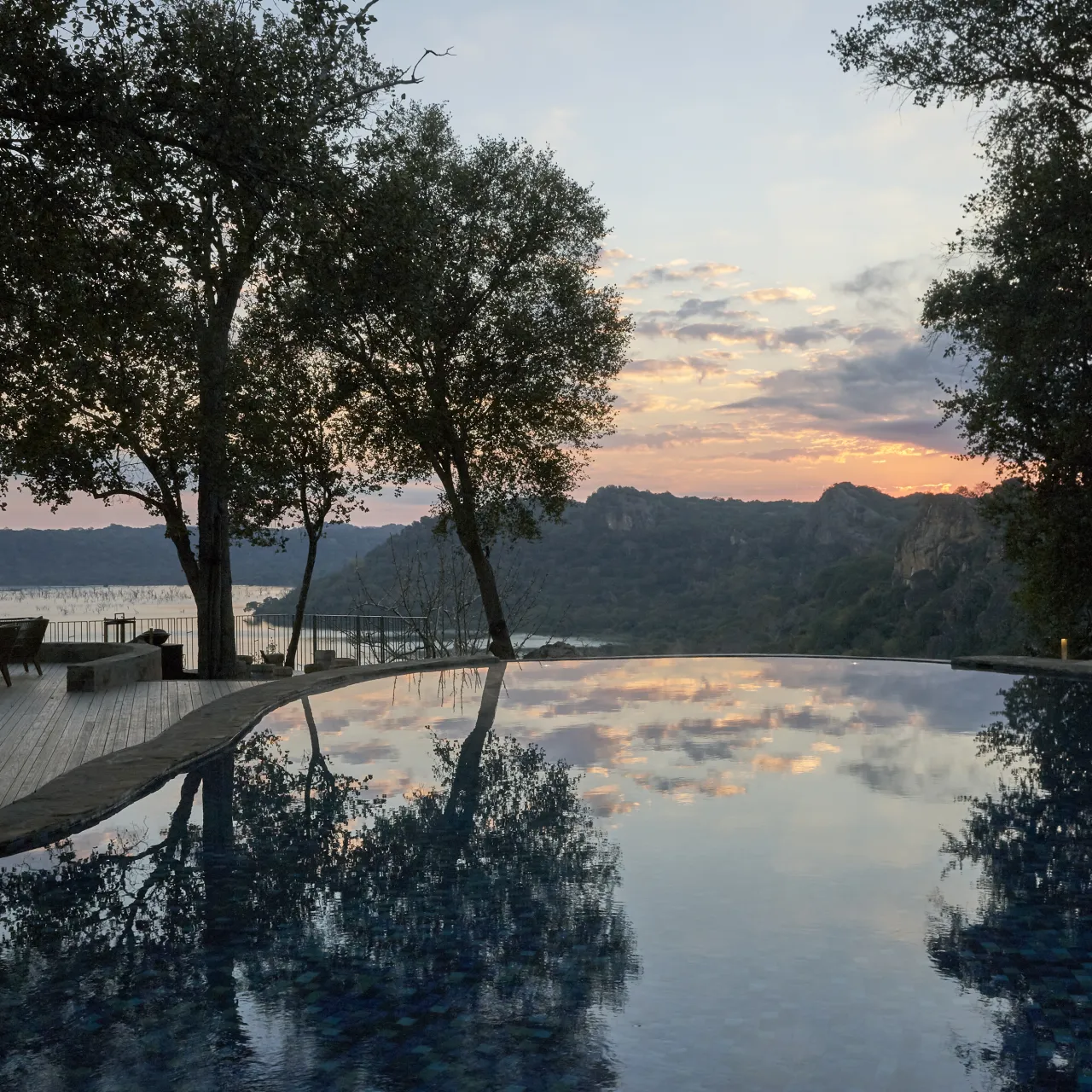 GALLERY Singita Pamushana Lodge Pool at Sunset
